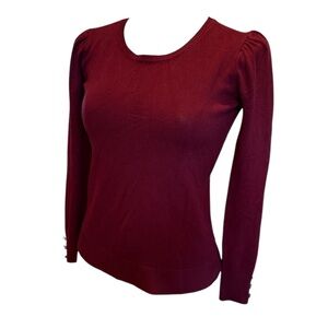 A Love Story Women’s Wine Long Sleeve Lightweight Sweater Size PXS